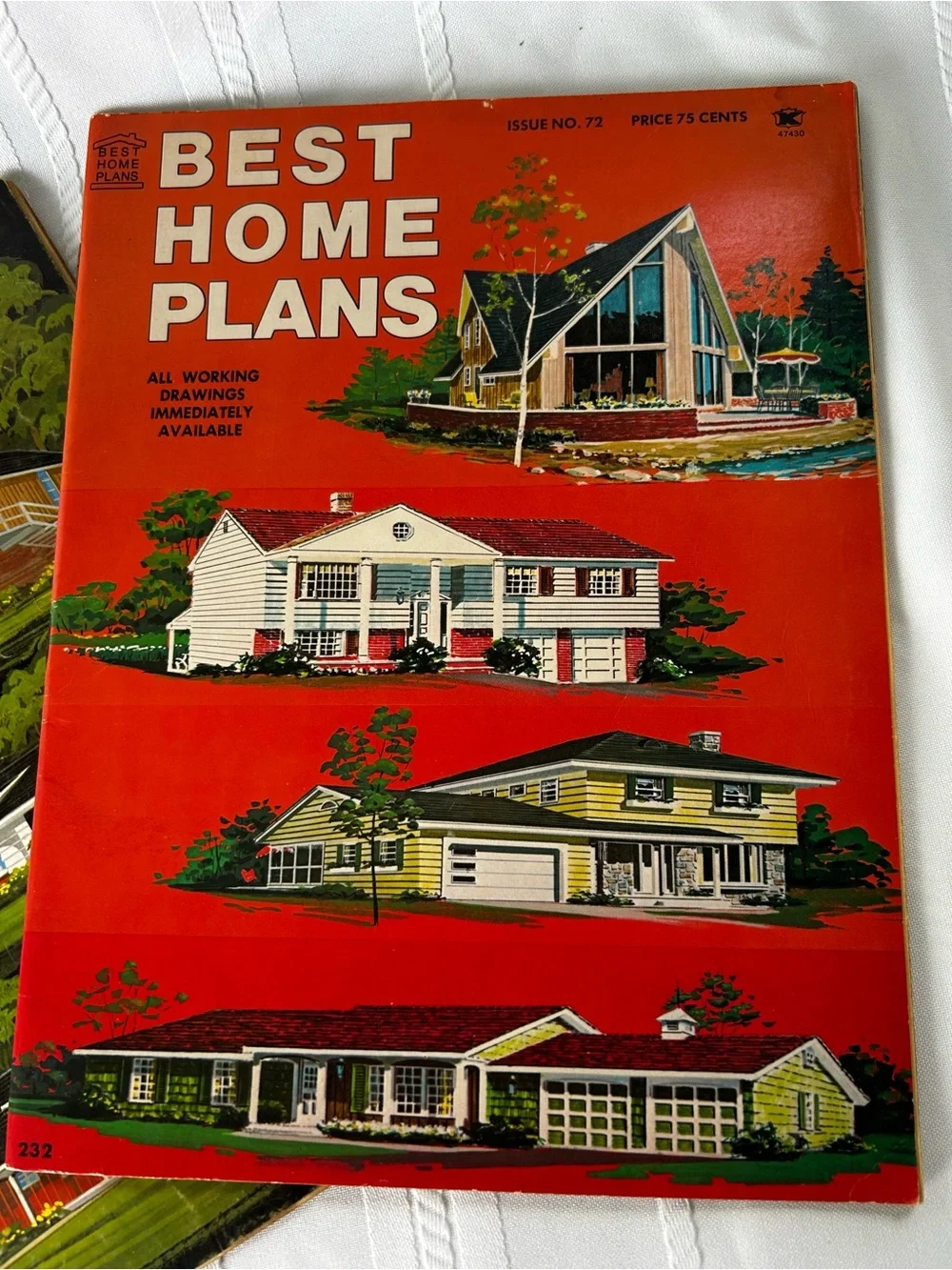 Vintage 70s Best Home Plans Home Accents Magazines MCM Orange Black Green